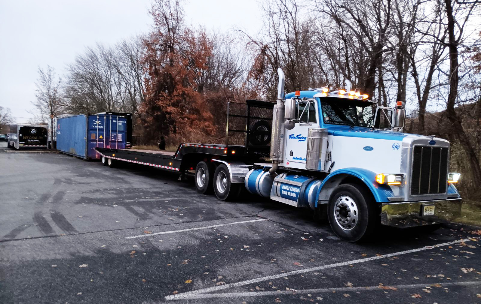 55 & Steel Deck Loaded Container